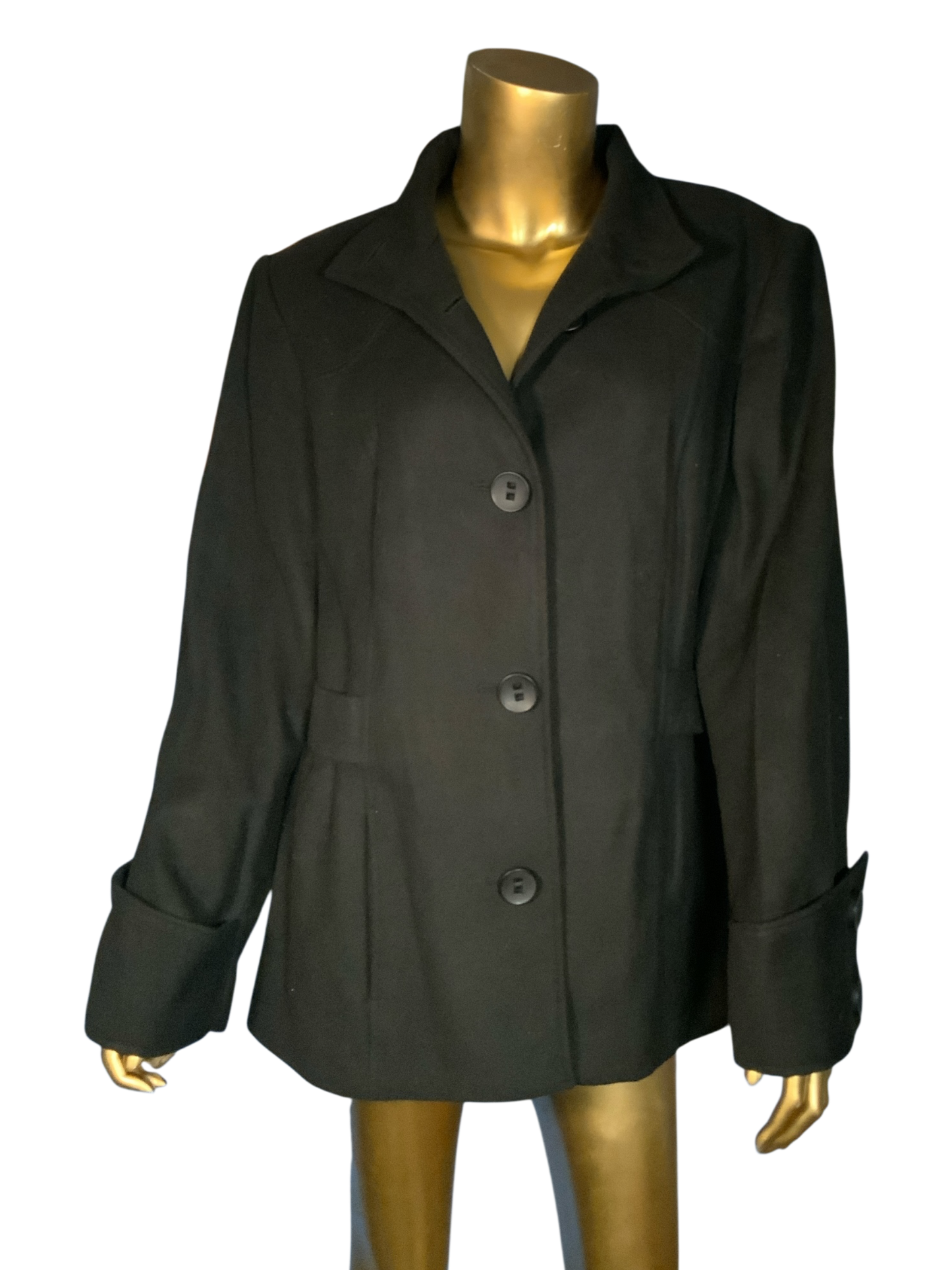 Chico's Women's Black Button-Front Blazer Jacket Size 3