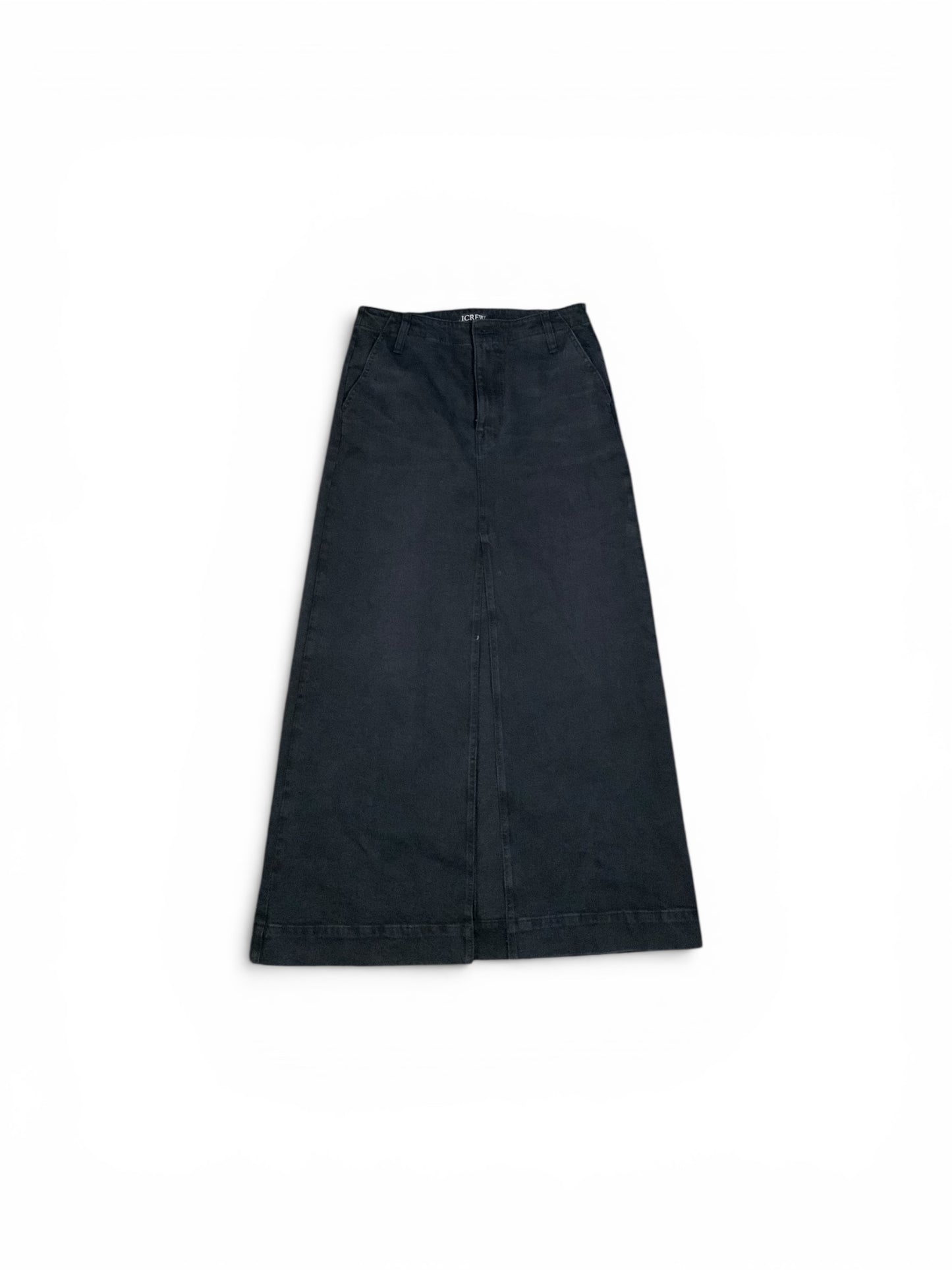 J Crew Black Long Demin Skirt 28