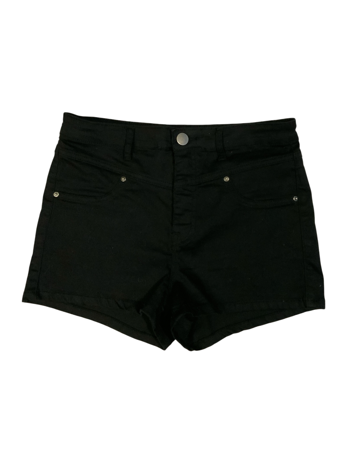 H&M Black Denim High-Rise Micro Shorts Size 28