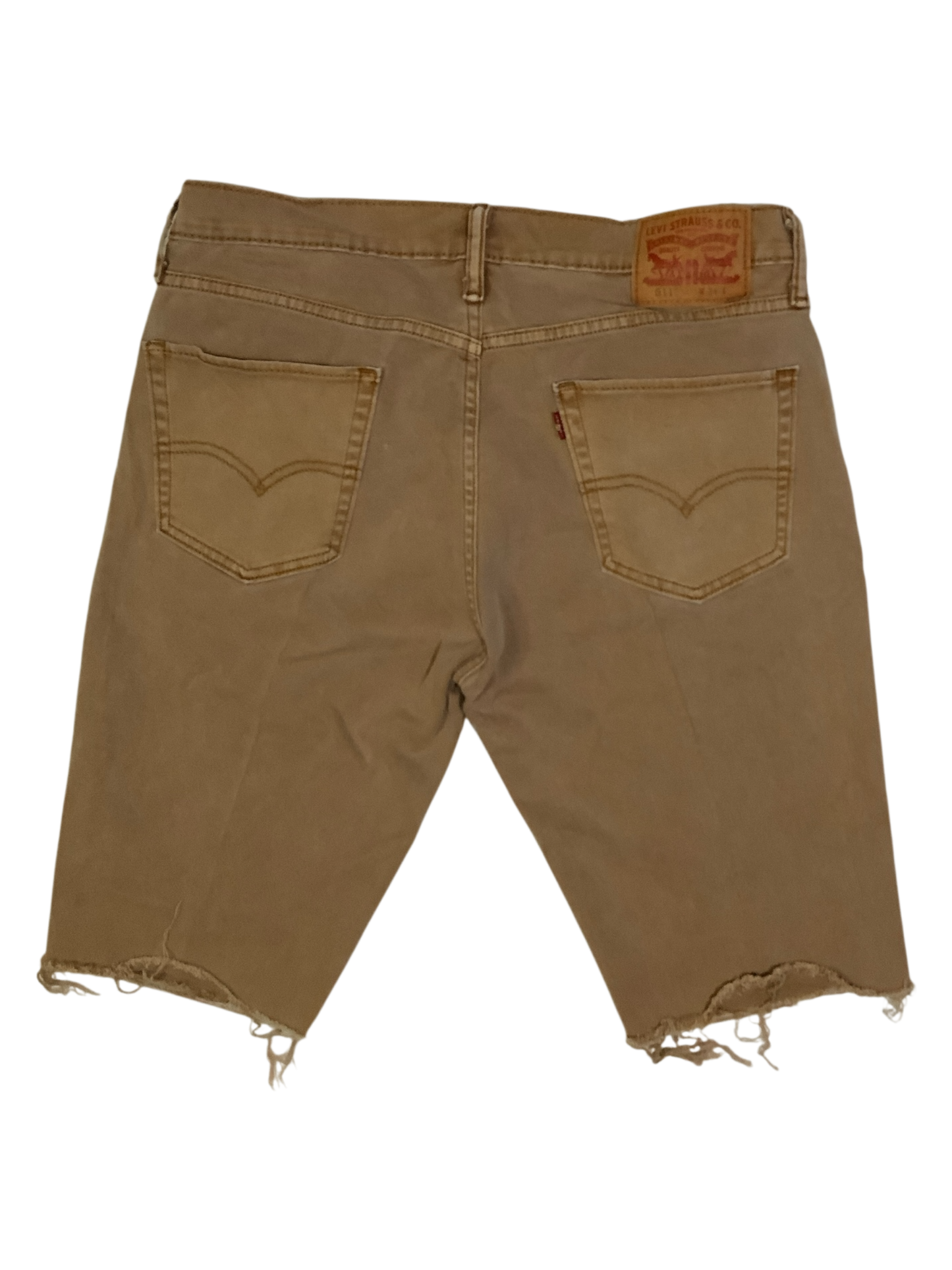 Levi's 511 Slim Fit Cut-Off Denim Shorts Brown Size 34