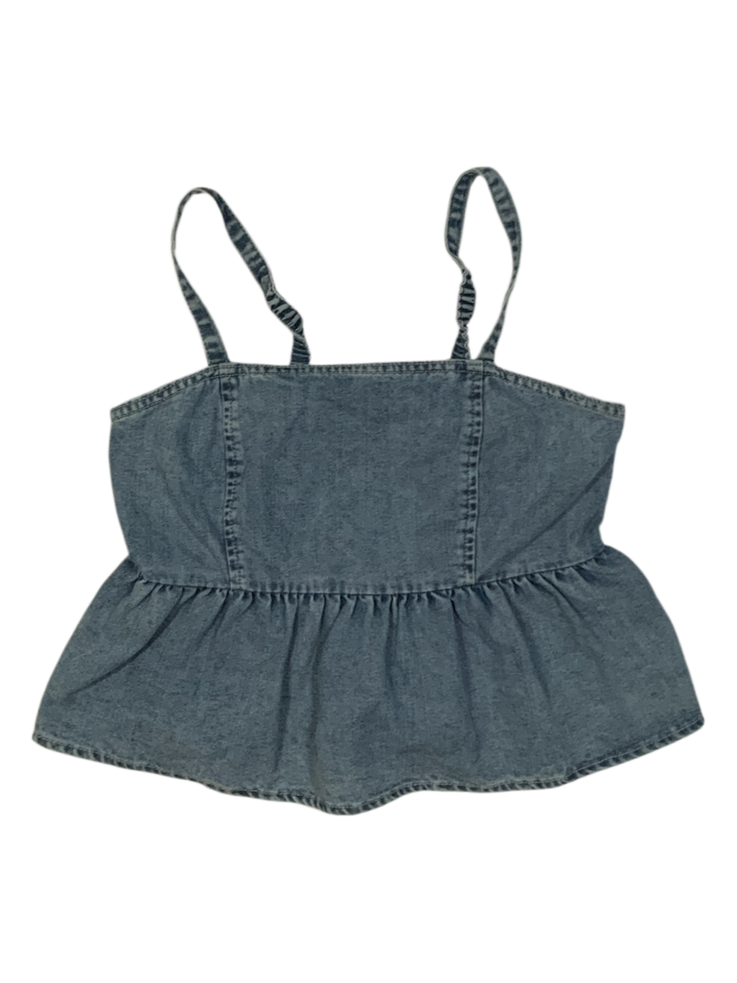 Celebrity Pink Juniors' Spaghetti Strap Denim Peplum Tank Top