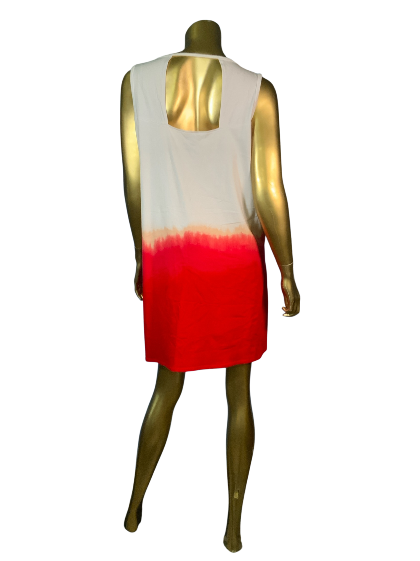 Tommy Hilfiger Sport White to Red Ombre Tank Mini Dress Size L