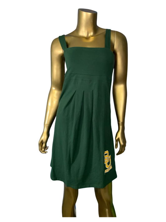 Baylor University Bears Pleated Square Neck Cross Back Collegiate Dress