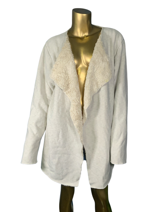 UGG Women's Abriana Shawl Collar Faux Sherpa Open Cardigan Jacket