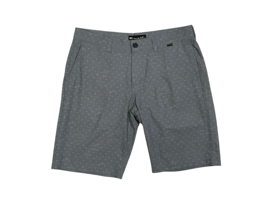 Travis Mathew Heave Two-Tone Micro-Print Casual Golf Shorts Size 34