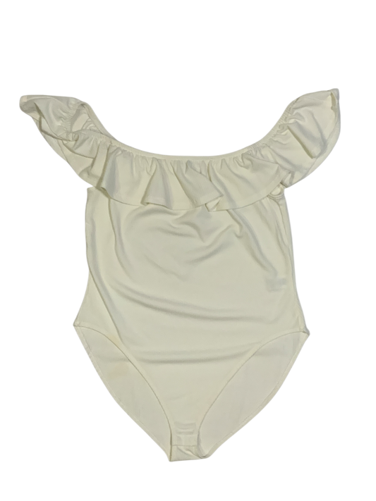 Ransom White Ribbed Off Shoulder Bodysuit