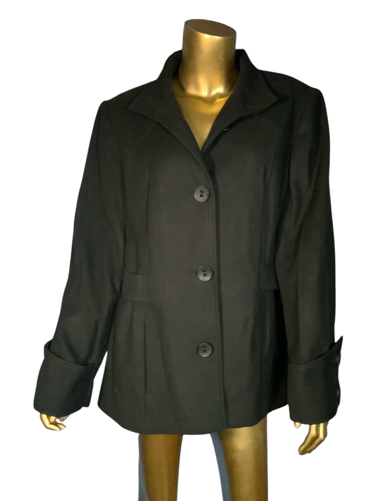 Chico's Women's Black Button-Front Blazer Jacket Size 3