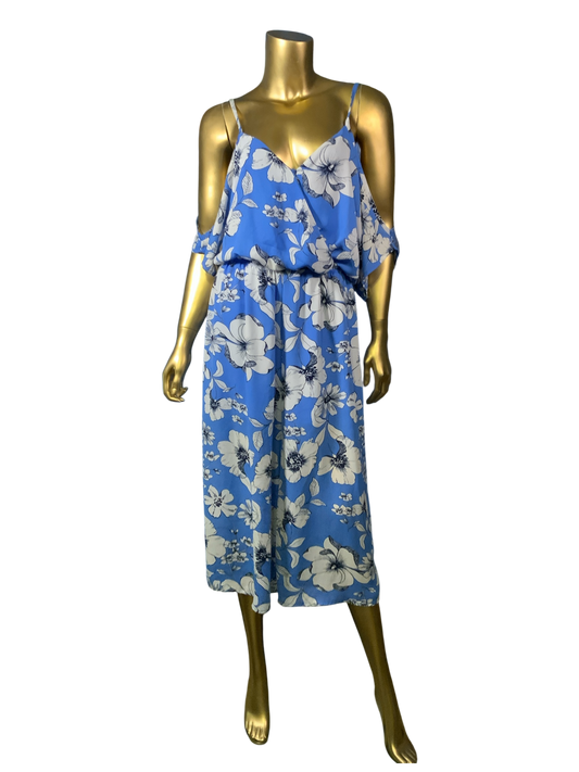 Blue Floral Cami Jumpsuit