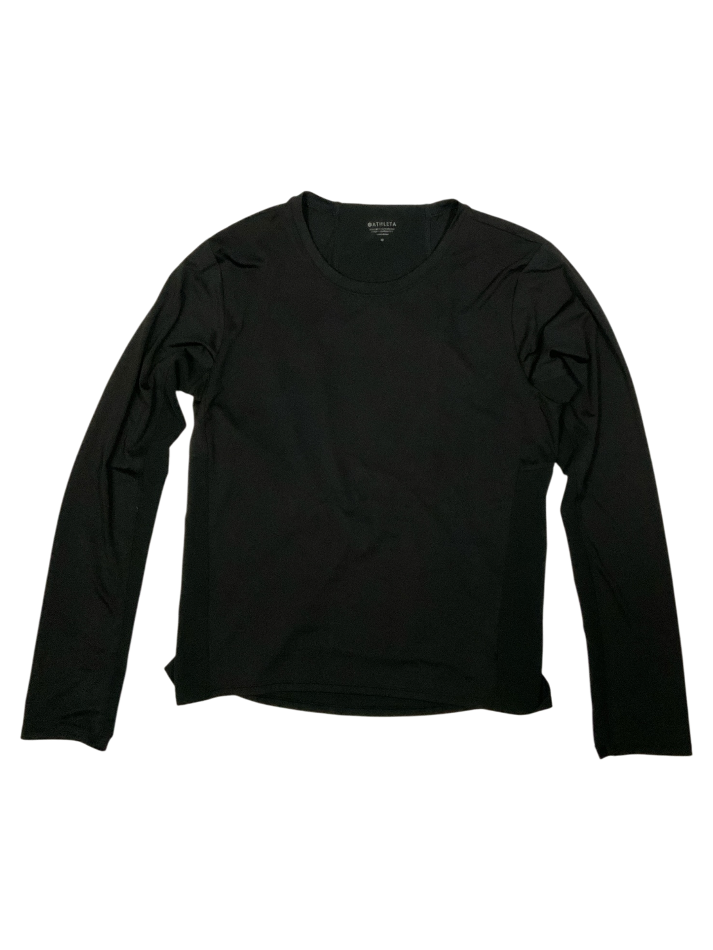 Athleta Women's Black Long Sleeve Crew Neck Performance Shirt Size M