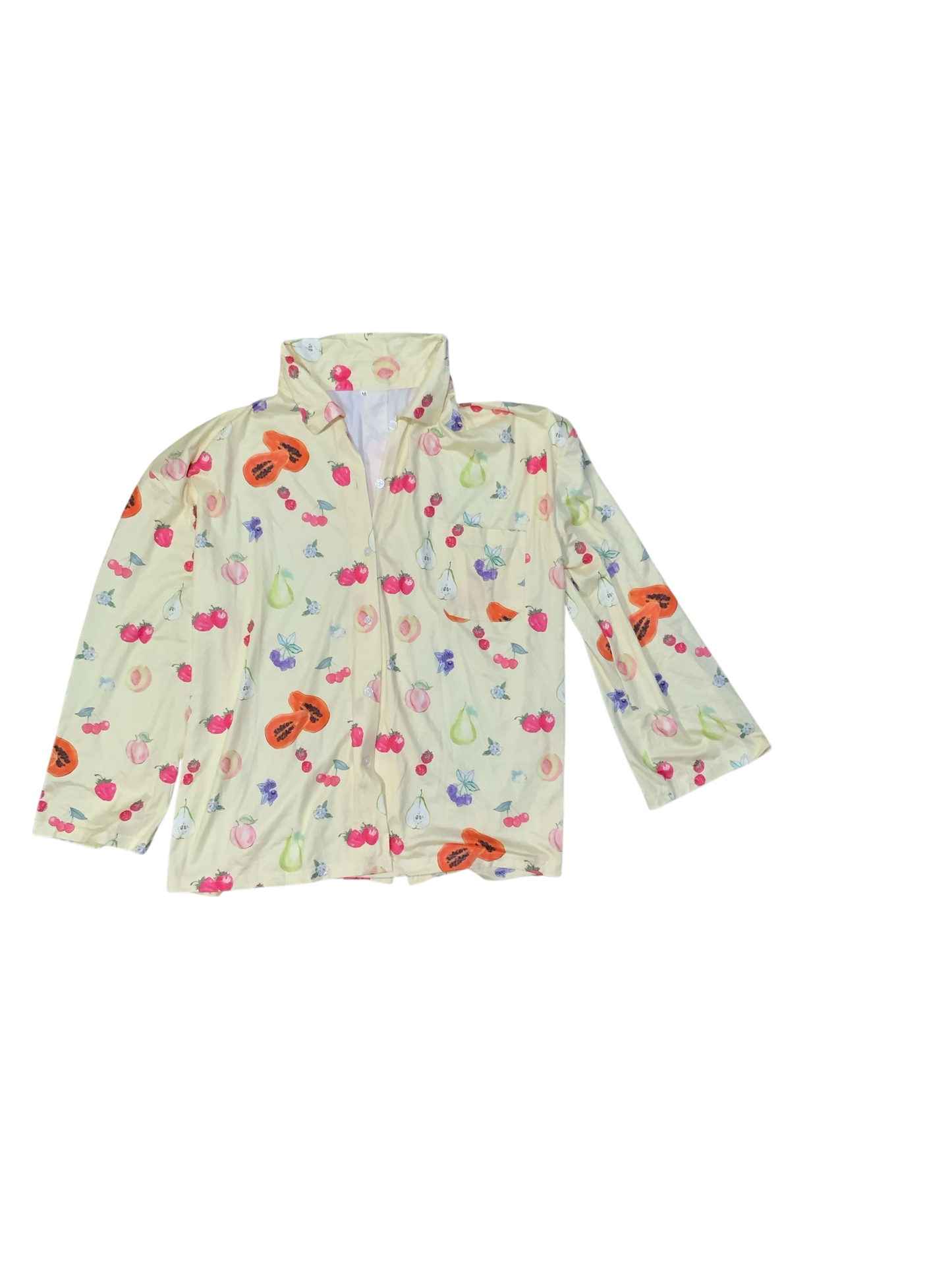 Fruit Pajama Long Sleeve Top & Pants Set