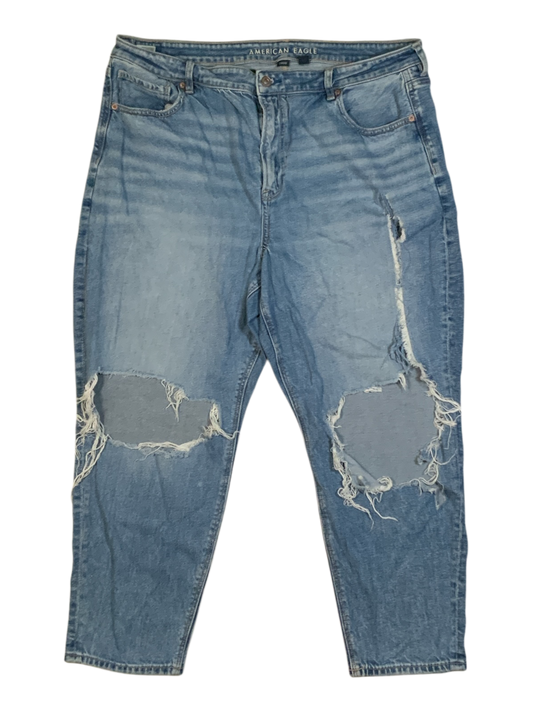 American Eagle Strigid High-Rise Distressed Straight Leg Jeans Size 20
