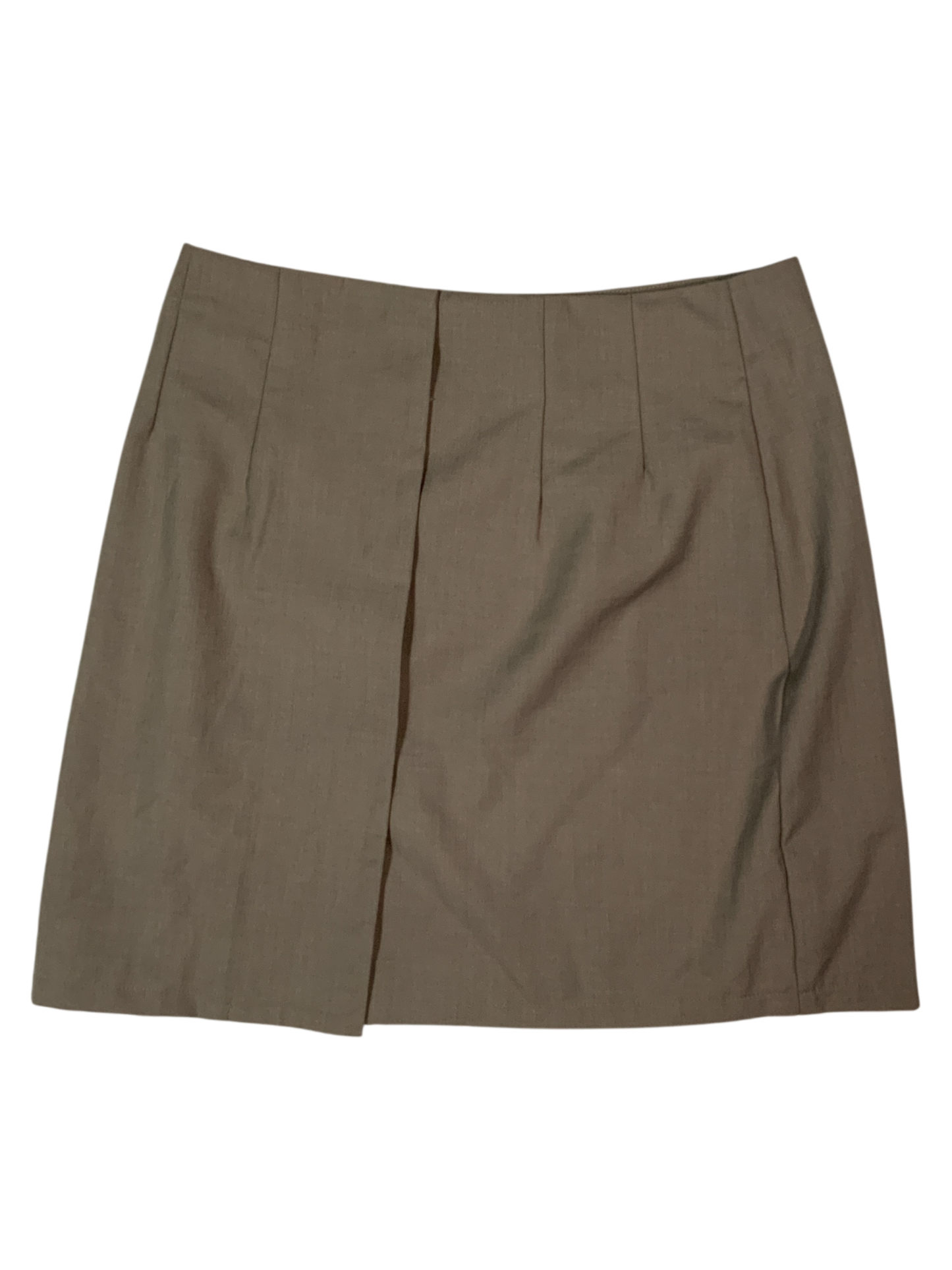 PrettyLittleThing Taupe Suede-Effect Mini Skirt Size 6