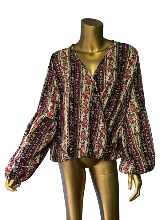 Rue21 Purple Floral Loose Top