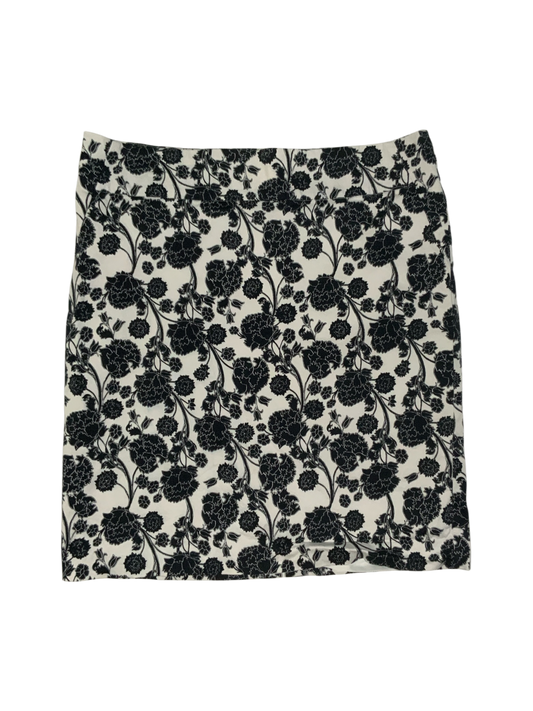 Covington Dark Blue and White Floral Pencil Skirt Mini Size 14
