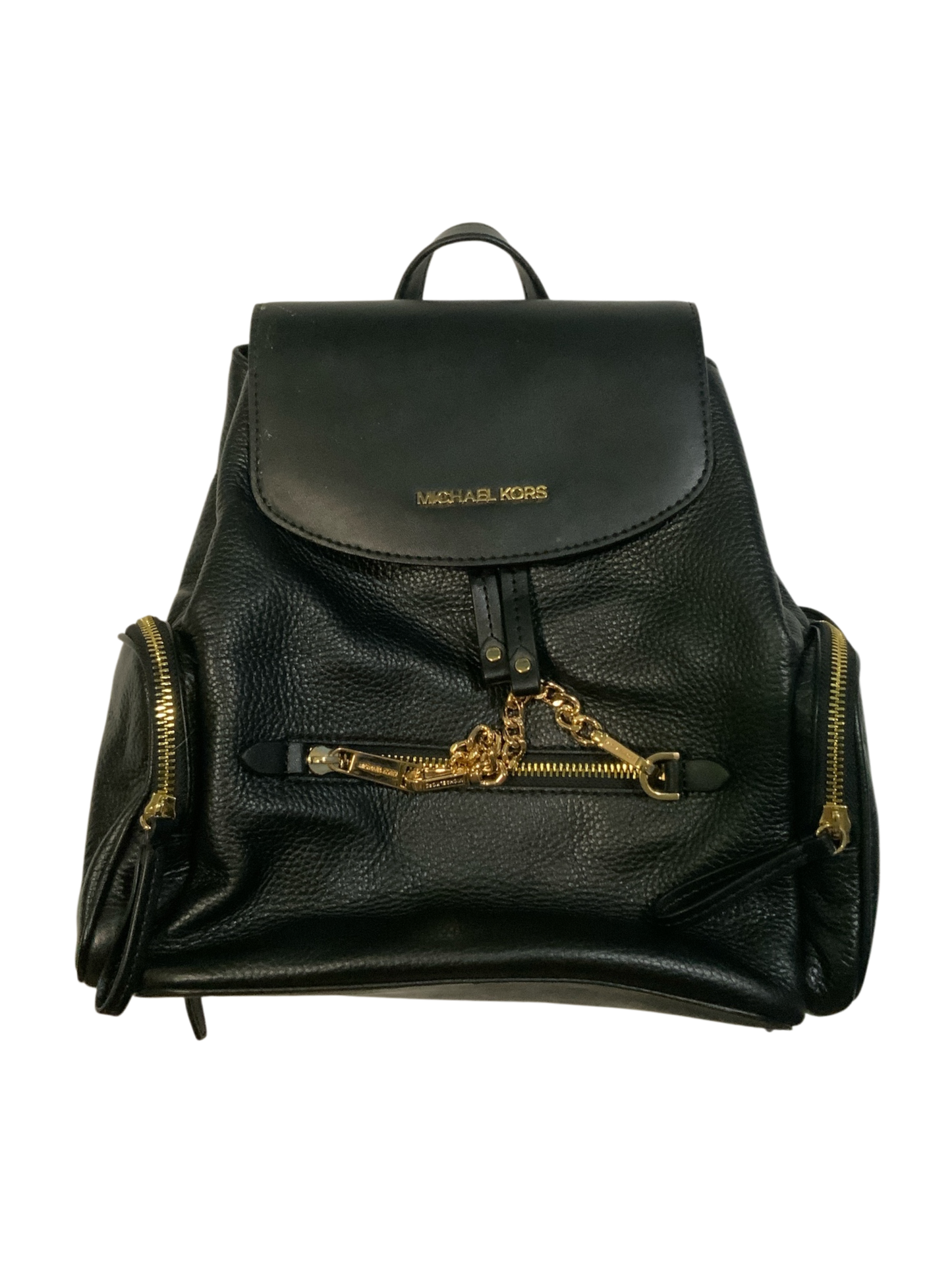Michael Kors Adina Medium Pebbled Leather Backpack in Black