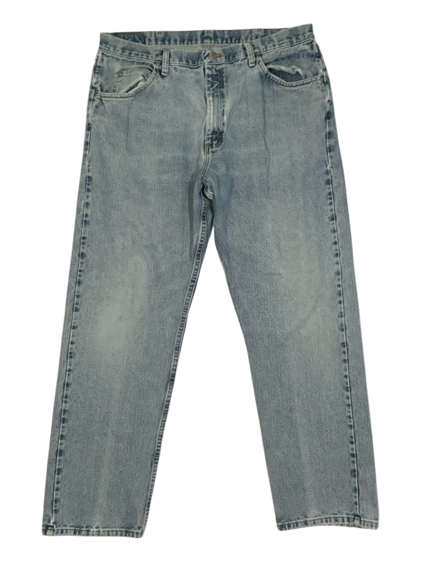 Wrangler Men's Relaxed Fit Blue Denim Jeans Size 38x32
