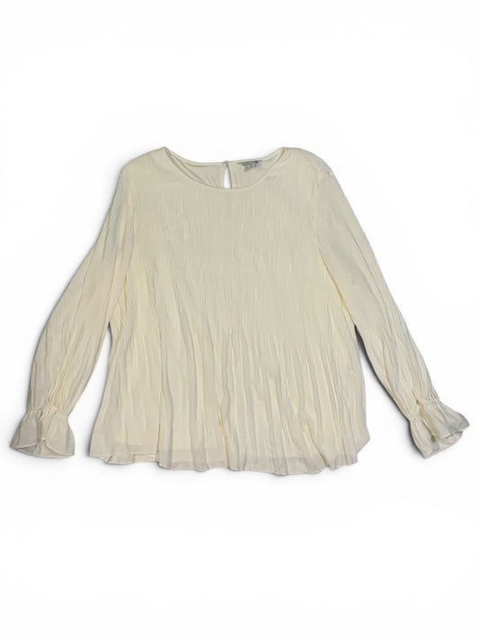 Nine West Women's Plus 3X Pleated Long Sleeve Top