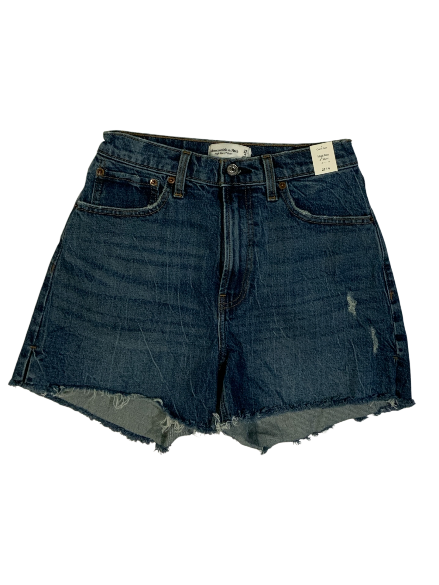 Abercrombie & Fitch Curve Love High Rise 4-Inch Denim Shorts Size 4