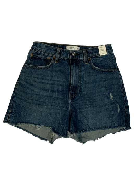 Abercrombie & Fitch Curve Love High Rise 4-Inch Denim Shorts Size 4