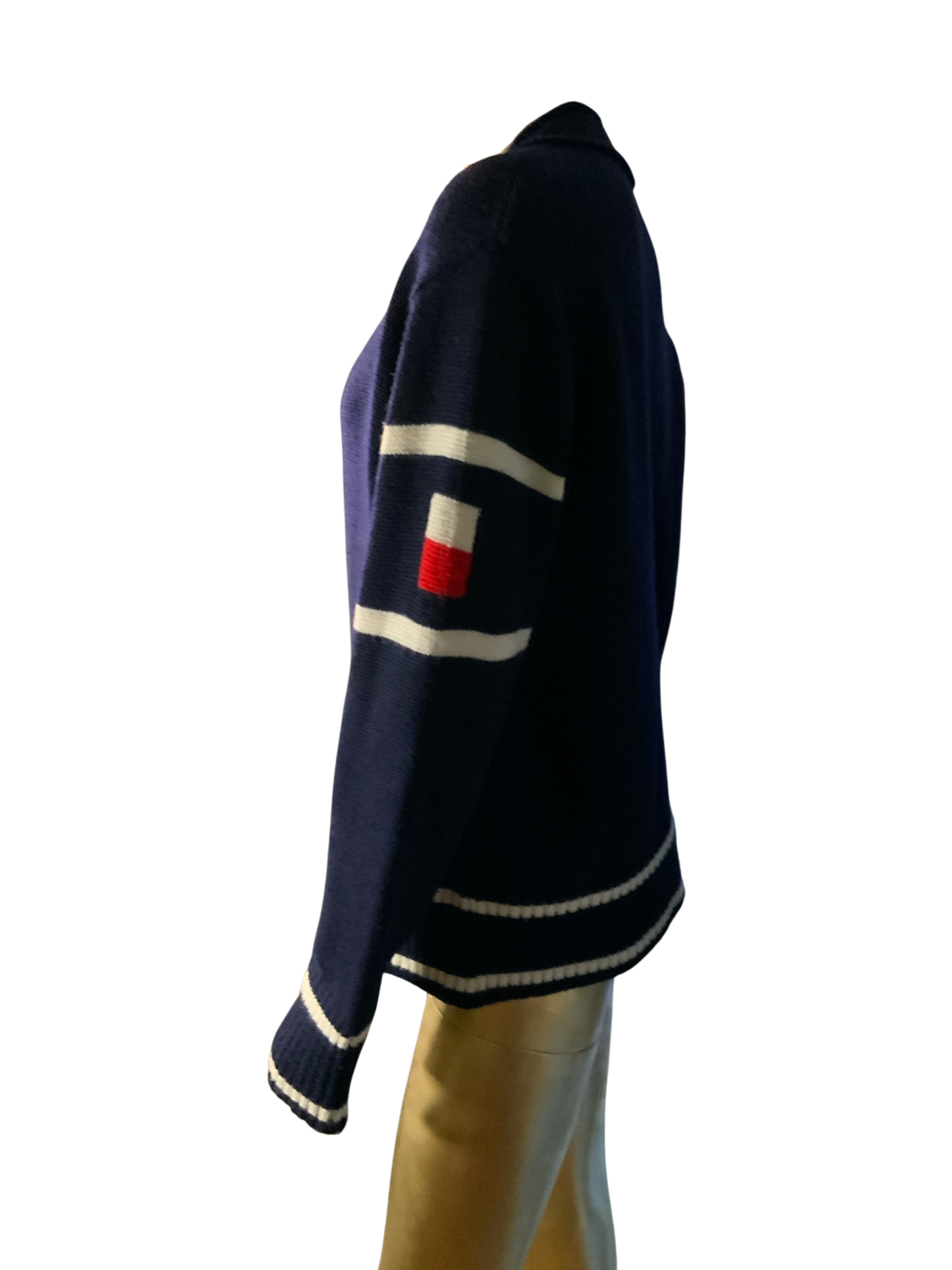 Vintage Battlestein’s Made in Italy Navy Blue Varsity Cardigan Sweater