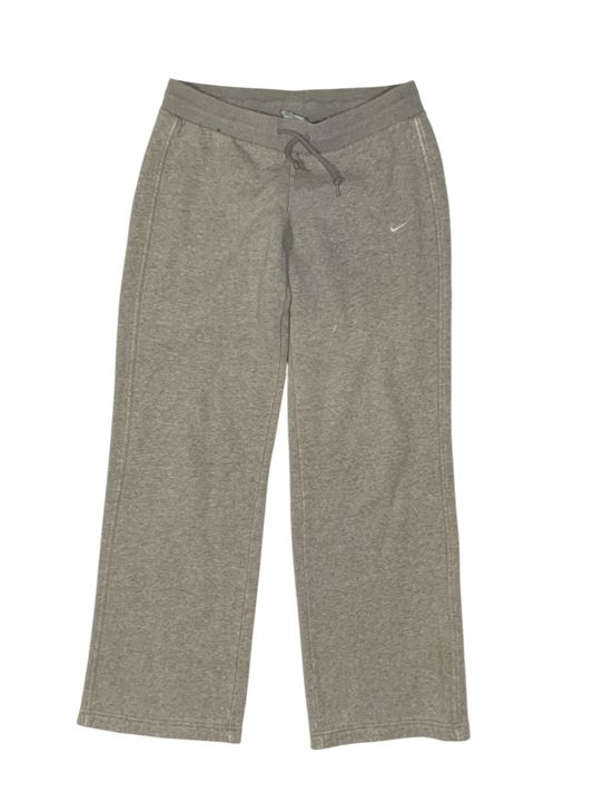 Nike Women's Gray Fleece Sweatpants With Drawstring and Logo Size S