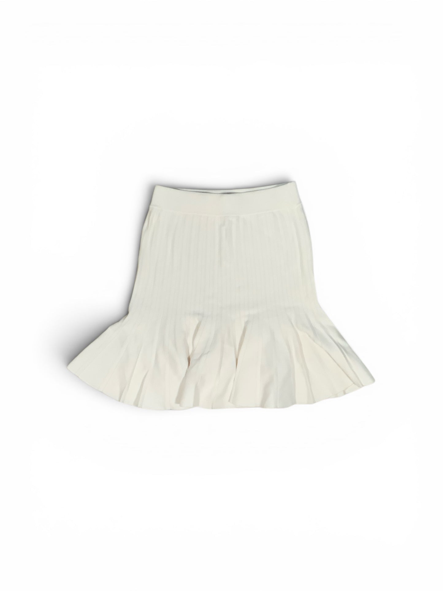 ZARA White Hyperstretch Ribbed Mini Skirt