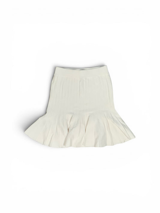 ZARA White Hyperstretch Ribbed Mini Skirt