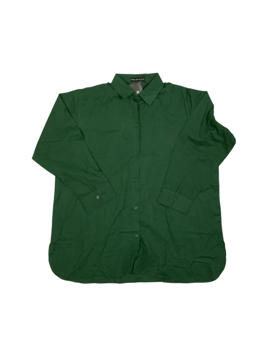Peach Republic Bottle Green Cambridge Longline Button-Up Top