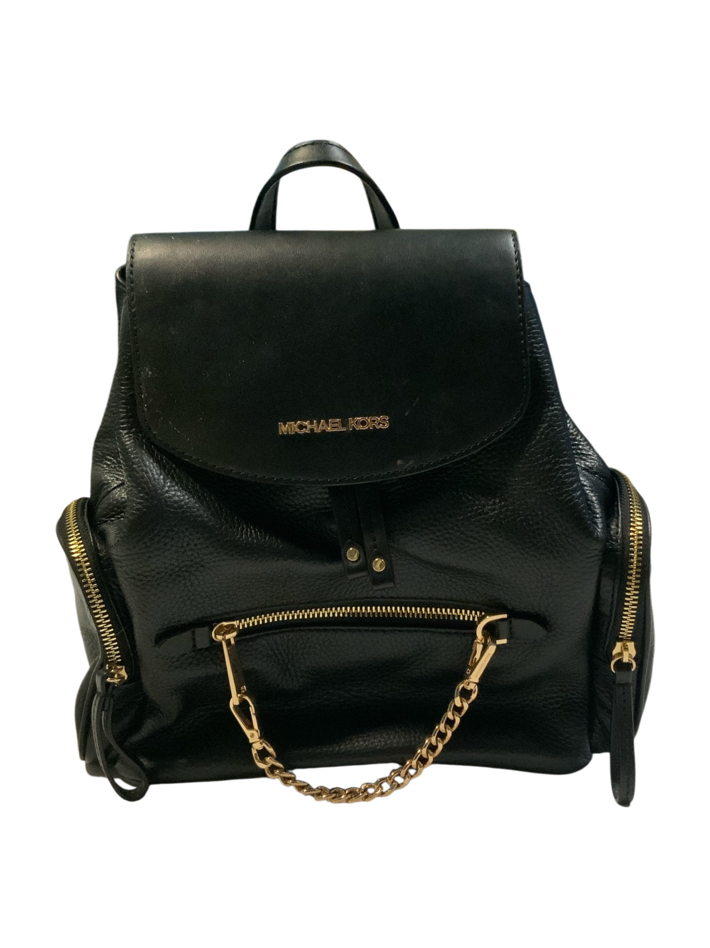 Michael Kors Adina Medium Pebbled Leather Backpack in Black