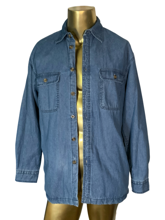 Arrow Blue Jeans Co. Workwear Quilt-Lined Denim Button-Front Shirt
