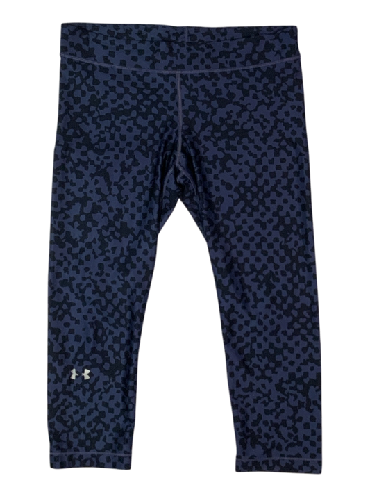 Under Armour HeatGear Printed Capri Leggings Blue Patterned